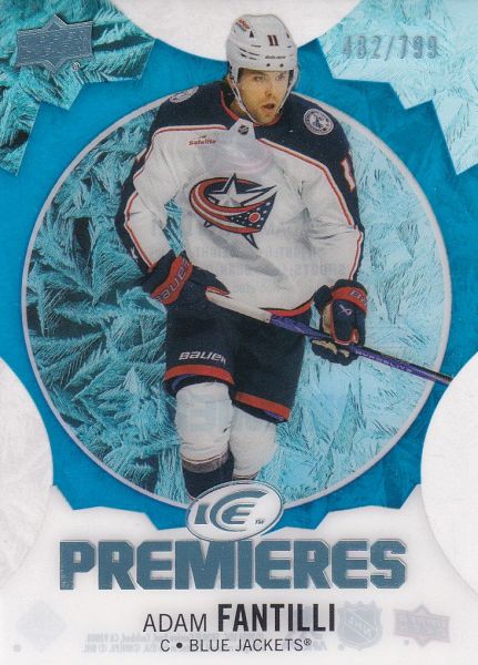 insert RC karta ADAM FANTILLI 23-24 UD Ice Premieres Blue /799